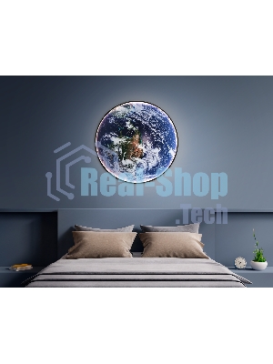 Настенно-потолочный светодиодный светильник Ambrella light FW11136 BK черный 50W LED 3000-6400K D800*38
