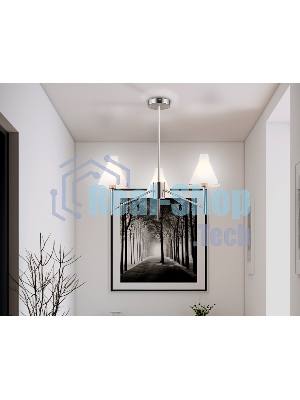 Люстра Ambrella light LH57121/3 SN/FR никель/белый матовый E14/3 max 40W D650*590