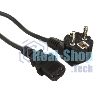 Кабель питания ExeGate Power PC-3P (Евровилка угловая Schuko->С13) VDE-250V-3*1.0-CU, 10A, 3м