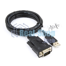 Конвертер USB->SERIAL Cablexpert UAS-DB9M-02 AM/DB9M, 1,5 м, PL2303TA, WinXP-Win8, черный, пакет