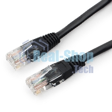 Патч-корд UTP Cablexpert PP12-3M/BK 5e, 3м, литой, многожильный, черный