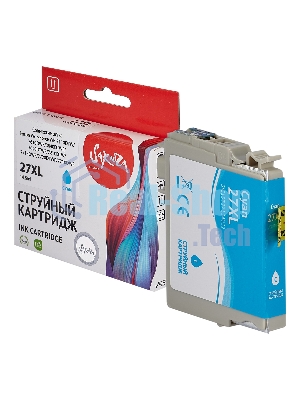Струйный картридж Sakura C13T27124022 (27XL Cyan) для Epson, голубой, 14,6 мл., 1100 к.