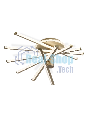 Потолочный светодиодный светильник Ambrella light FL6234 GD золото 96W 3000K-6400K 605*605*200 (ПДУ ИК)