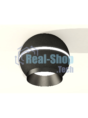 Светильник Ambrella Light XS1102010 SBK/PBK черный песок/черный полированный MR16 GU5.3 LED 3W 4200K (C1102, N7031)