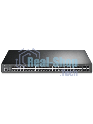 Коммутатор 48-port Gigabit PoE+ L2+ switch, 48 802.3af/at PoE+ ports, 4 Gb SFP slots, 1 RJ-45 + 1Micro-USB console ports, 348W PoE budget