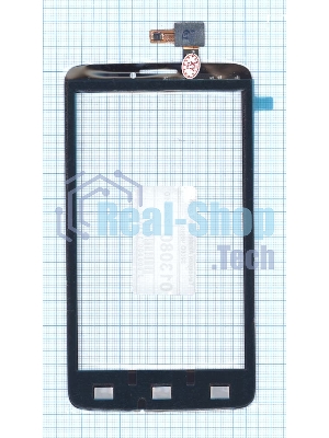 Сенсорное стекло (тачскрин) для Alcatel One Touch Scribe Easy 8000D черное