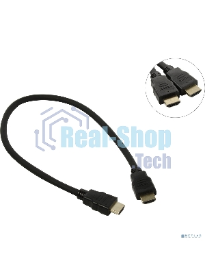 Кабель HDMI Exegate EX287728RUS EX-CC-HDMI2-0.5 (19M/19M, 0,5м, v2.0, 4K UHD, Ethernet, позолоченные контакты)