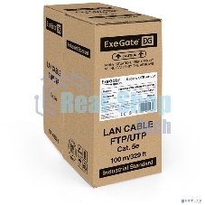 Кабель ExeGate Special UTP 4 пары кат.5e CCA, 26AWG, бухта 100м, серый, PVC