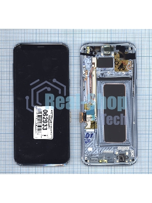 Дисплей для Samsung Galaxy S8 Plus SM-G955F черный с голубой рамкой