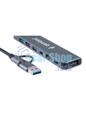USB-концентратор Gembird UHB-C445, USB/USB Type С, USB 3.0, 4хUSB 2.0, USB Type-C, USB