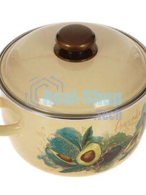 Кастрюля Appetite 1MC181P Avocado крышка сталь, сферическая эмалированная 3 л