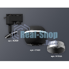 Светильник Ambrella light XT1102004 SBK/MCH черный песок/хром матовый GU5.3 LED 3W 4200K (A2521, C1102, N7033)