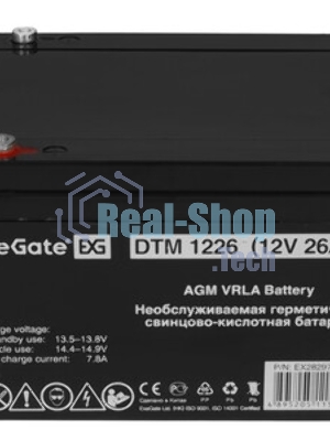Батарея для ИБП ExeGate DT 1226 (12V 26Ah), клеммы под болт М5