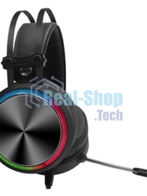 Гарнитура Oklick HS-L810G чёрный, проводная, USB, подсветка