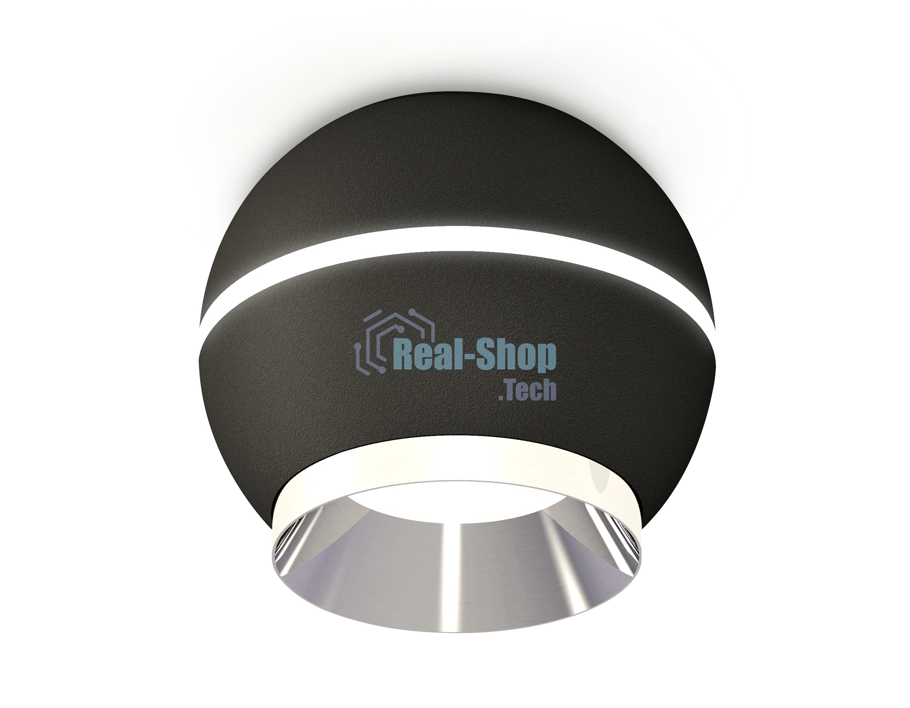 Светильник Ambrella Light XS1102011 SBK/PSL черный песок/серебро полированное MR16 GU5.3 LED 3W 4200K (C1102, N7032)