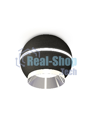 Светильник Ambrella Light XS1102011 SBK/PSL черный песок/серебро полированное MR16 GU5.3 LED 3W 4200K (C1102, N7032)