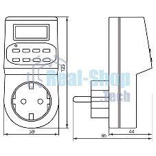 Розетка с таймером Feron (недельная) 3500W/16A 230V, 61925(TM22)