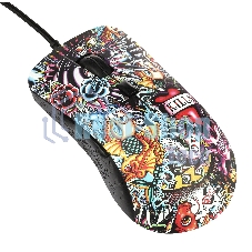 Мышь проводная Qumo Splash M40 черный, 3200 dpi, USB, кнопки - 6