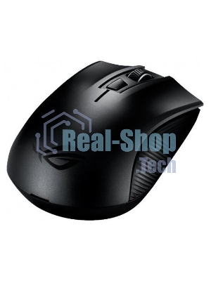 Мышь беспроводная ASUS ROG Strix Carry черный, 7200 dpi, радиоканал, Bluetooth, USB, кнопки - 6