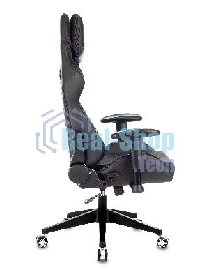 Кресло Бюрократ VIKING 4 AERO BLACK EDITION черный, экокожа, 120 кг, механизм качания
