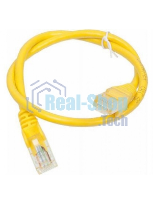 Патч-корд LANMASTER UTP TWT-45-45-0.5-YL вилка RJ-45-вилка RJ-45 cat.5е 0.5м желтый ПВХ (уп.:1шт)