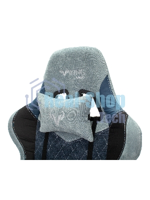 Кресло Бюрократ VIKING 7 KNIGHT BL FABRIC синий, ткань, 120 кг, механизм качания