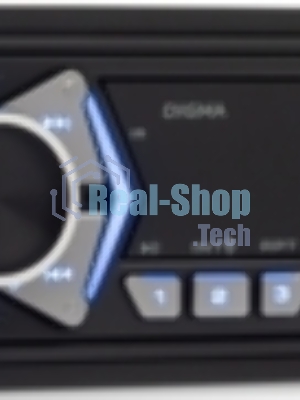 Автомагнитола Digma MCP-227B, 1 DIN, Bluetooth, USB Type-A, AUX, пульт ДУ