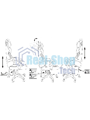 Кресло игровое Knight Wolf серый/черный крестов. пластик