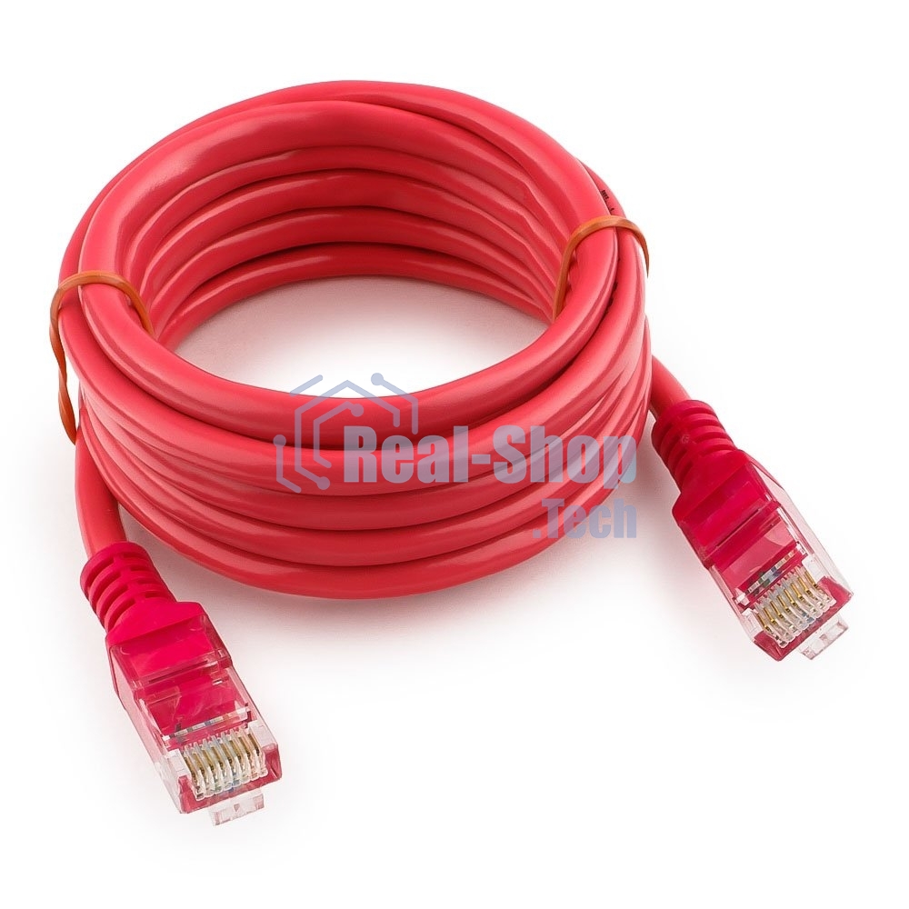 Патч-корд UTP Cablexpert cat.5e, 2м, литой, многожильный, розовый