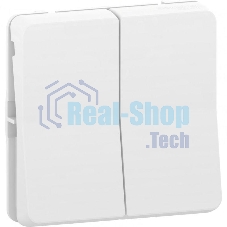 Механизм переключателя 2-кл. СП Mureva Styl 10А IP55 (сх. 6+6) бел. SchE MUR39022