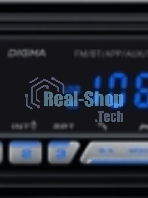 Автомагнитола Digma MCP-227B, 1 DIN, Bluetooth, USB Type-A, AUX, пульт ДУ