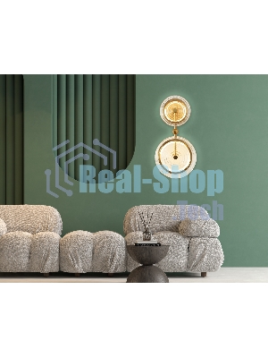 Настенный светодиодный светильник Ambrella light LH31118/2 BS/CL латунь/прозрачный 15W 3000K 200*90*390
