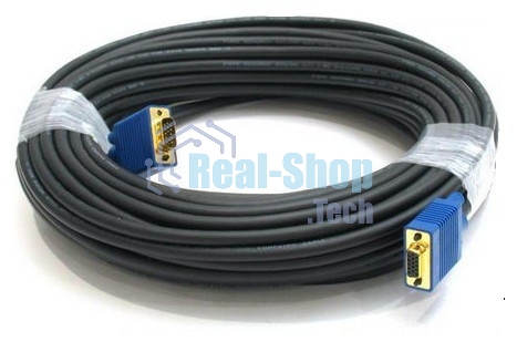 Кабель VGA DB15 (m)/DB15 (m) 20м феррит.кольца