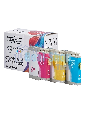 Картридж струйный Sakura C13T27154022 (27XL Multipack) для Epson, 14,6 мл., 1100 к.