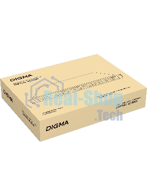 Коммутатор Digma DSP724G-4C-R300 (L2+) 24x1 Гбит/с 4xКомбо(1000BASE-T/SFP) 24PoE 24PoE+ 300W управляемый