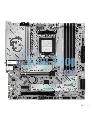 Материнская плата MSI B850M GAMING PLUS WIFI, AM5, AMD B850, 4xDDR5, 4xSATA, 2xM.2, 1xPCIe 5.0 x16, 1xPCIe 4.0 x4, 1xPCIe 3.0 x1, 1xDP, 1xHDMI, 1x5Gb LAN, Wi-Fi 7, Bluetooth 5.4, 3xUSB-C 10Gbps, 3xUSB-A 10Gbps, 3xUSB-A 5Gbps, 3x3.5 мм, 7.1, mATX