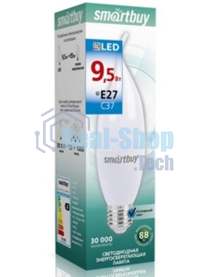 Лампа светодиодная Smartbuy-C37-9,5W/6000/E27