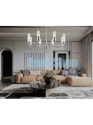 Люстра Ambrella light LH55152/8 CH/CL хром/прозрачный E14/8 max 40W D765*520