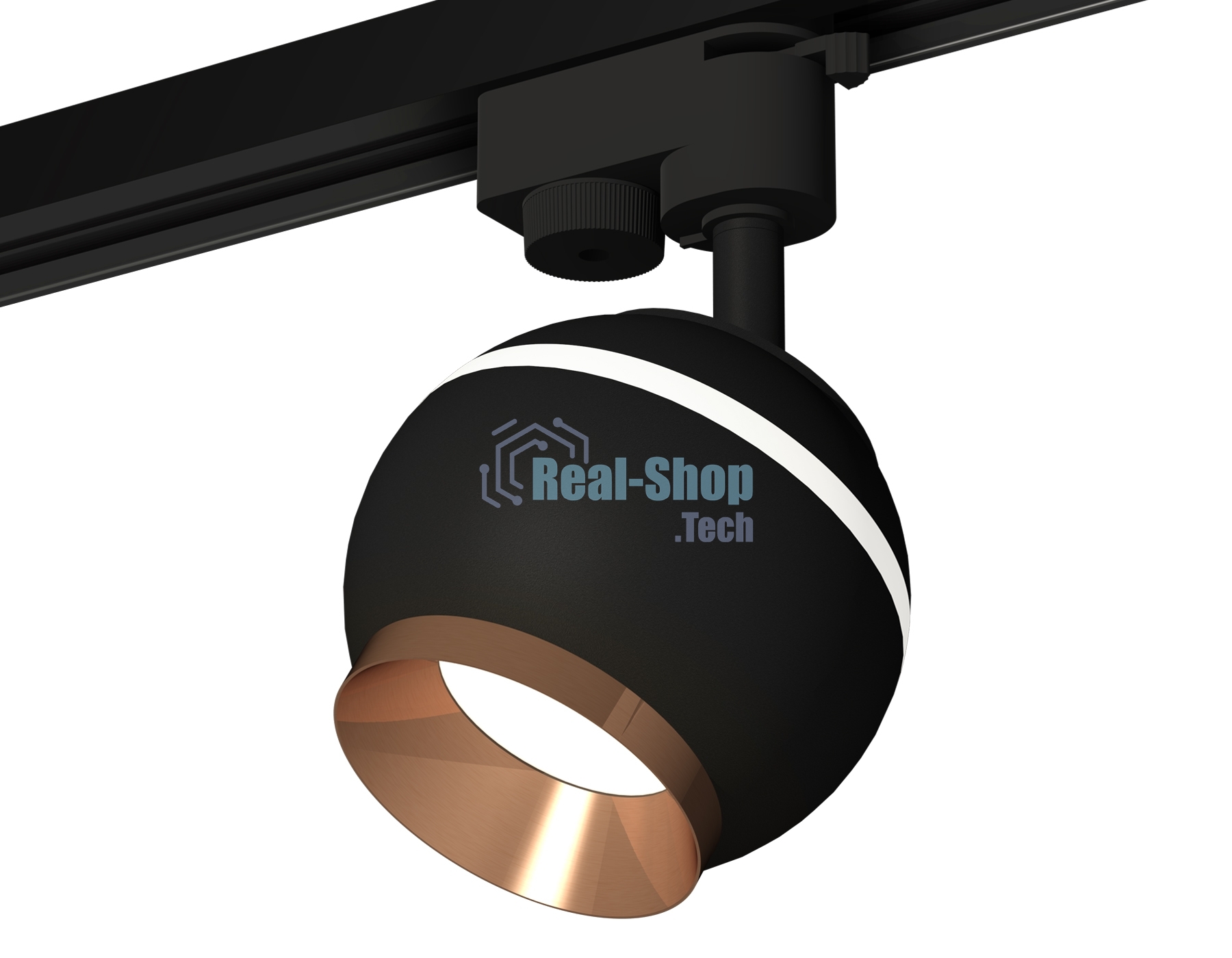 Светильник Ambrella light XT1102006 SBK/PPG черный песок/золото розовое полированное GU5.3 LED 3W 4200K (A2521, C1102, N7035)