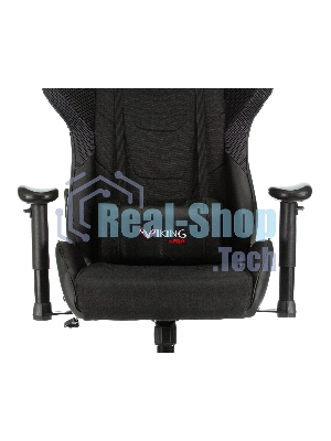 Кресло Бюрократ VIKING 4 AERO BLACK EDITION черный, экокожа, 120 кг, механизм качания