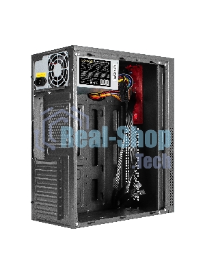 Компьютерный корпус Miditower ExeGate AA-443-AA500 (ATX, AA500 8 см, 2хUSB+HD Audio, черный)