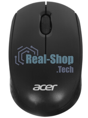 Мышь беспроводная Acer OMR020 черный, 1200 dpi, радиоканал, USB, кнопки - 3
