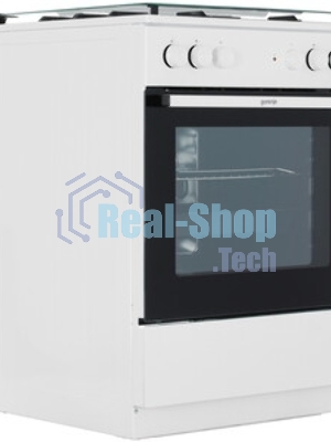 Плита комбинированная Gorenje GK6A20WF белый, конфорок 4 газовых, духовка 65 л, 60 см x 85 см x 60 см