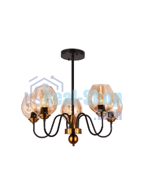 Светильник Ambrella light TR9057/5 DCF/TI темный кофе/янтарь E27 max 40W D650*572