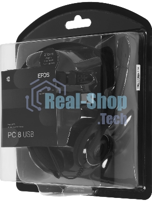 Гарнитура EPOS PC 8 чёрный, проводная, USB, подвижный микрофон, выключение микрофона