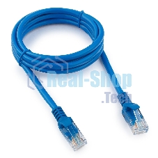 Патч-корд UTP Cablexpert cat.5e, 1.5м, литой, многожильный, синий