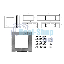 Рамка ALFA Platos (Антрацит серый Стекло органическое) 4-ая AF330654