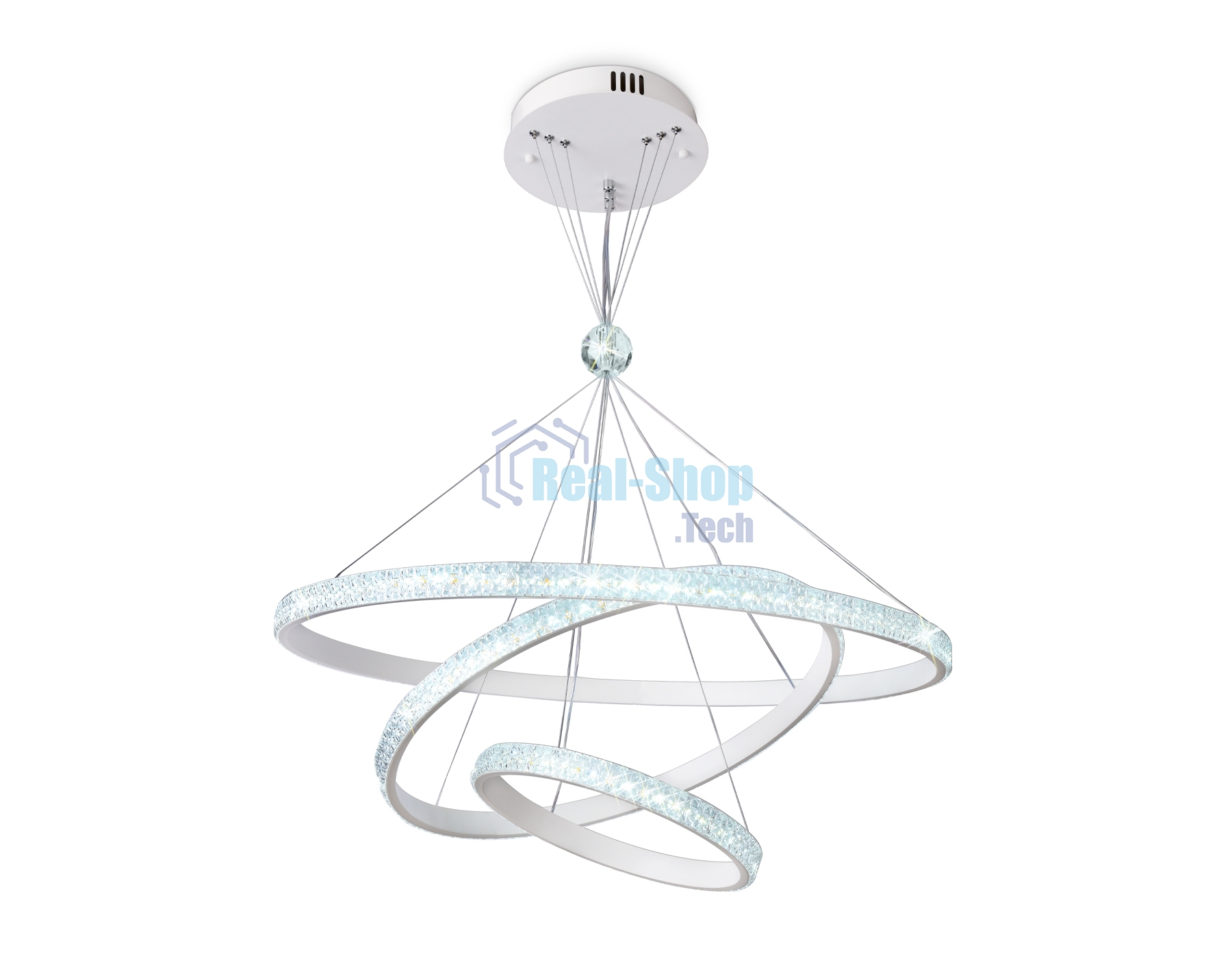Светильник Ambrella light FA6157/3 WH белый 3000K/4200K/6400K 106W D700*890 (ПДУ РАДИО 2.4G)