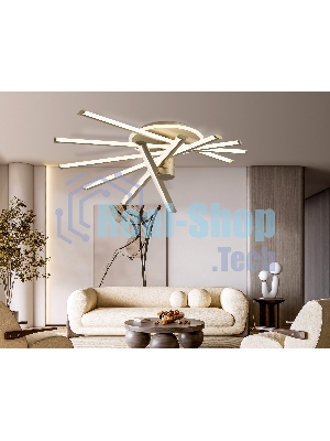 Потолочный светодиодный светильник Ambrella light FL6234 GD золото 96W 3000K-6400K 605*605*200 (ПДУ ИК)