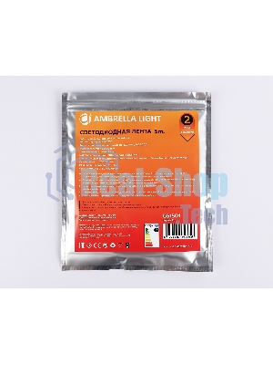 Светодиодная лента Ambrella light GS1501 2835 240Led/ 19.2W m/ 12V IP20 3000K/ 5000*10*1.2mm (2 конт.)